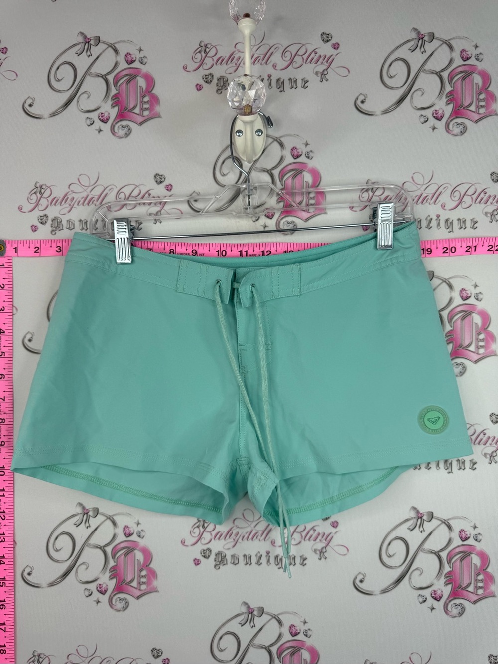 Roxy shorts swim pool y2k blue Mint Green Athletic Swim Shorts